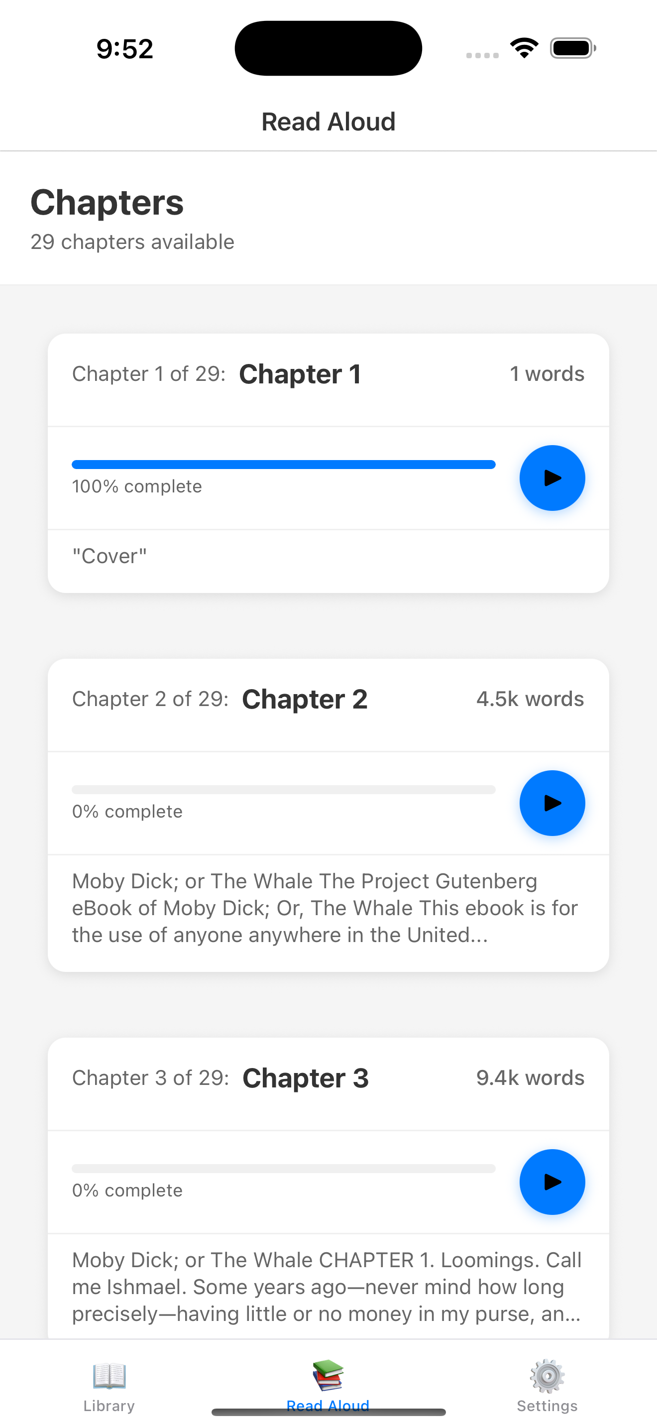 Read aloud ebook Screenshot 1