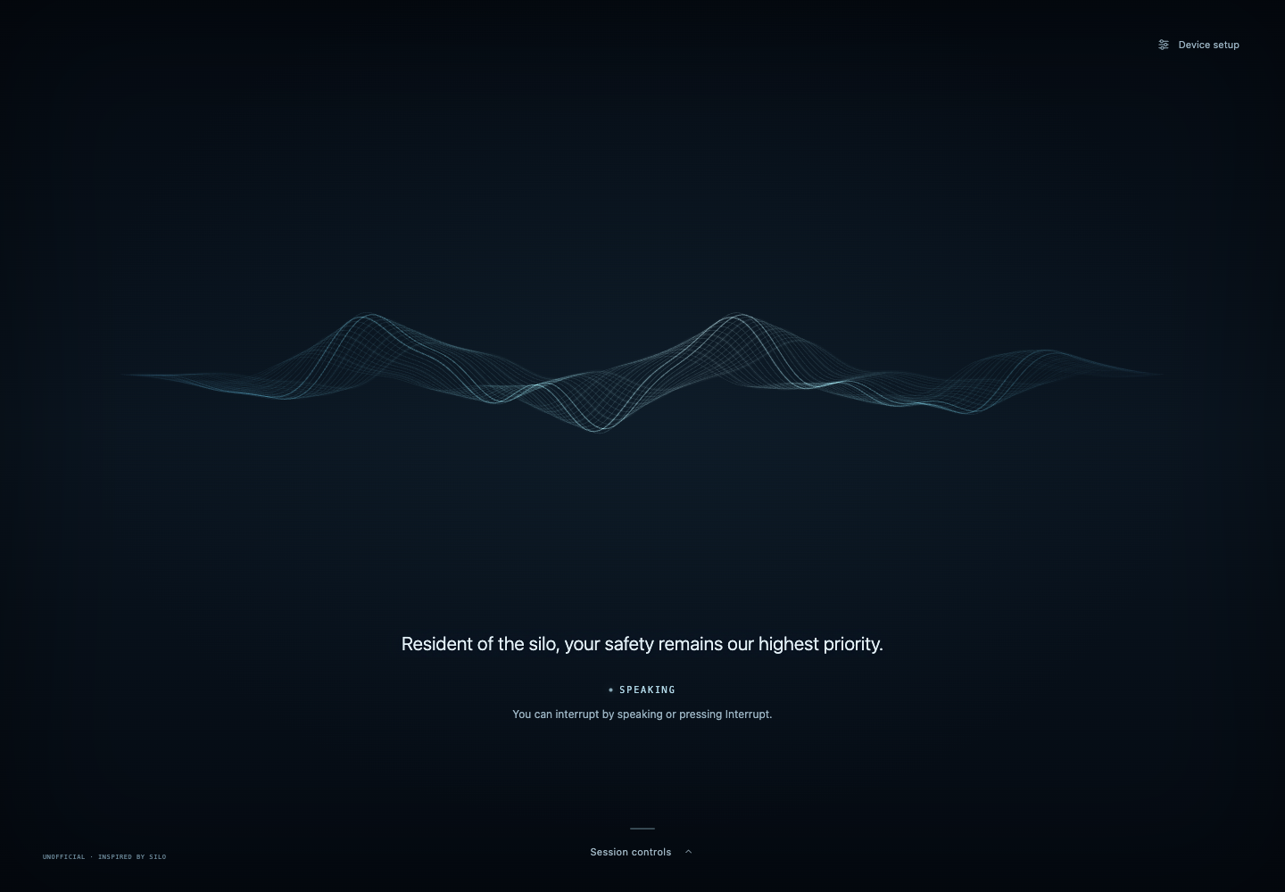 Silo Vault conversation with the fictional Algorithm in Chrome